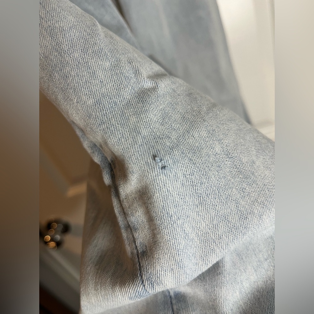 American Eagle 5Button Extreme Flare Bell Bottom AcidWash Distress High Rise Sz0 - Picture 12 of 16